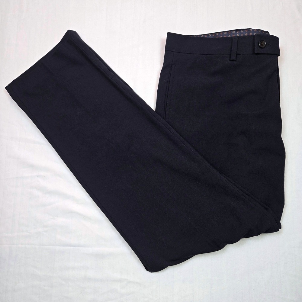 Lauren Ralph Lauren Mens Navy Flat Front Dress Pants Size 34W x‎ 30L